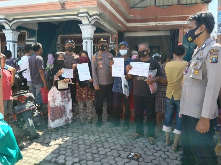 Polsek Bangun Pastikan Masyarakat Lestari Penerima BST Sudah Menerima Vaksin