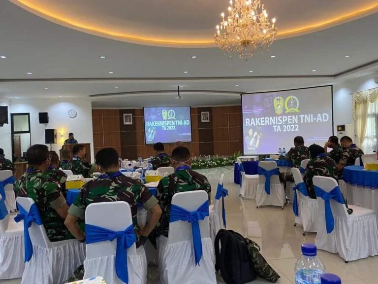 Penerangan Jajaran Kodam I Bukit Barisan Ikuti Rakornis Penerangan TNI AD TA 2022 di Mapuspomad