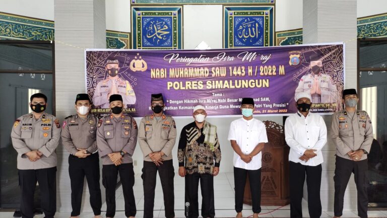 Polres Simalungun peringati Isra’ Mi’raj Nabi Muhammad SAW 1443H/2022M