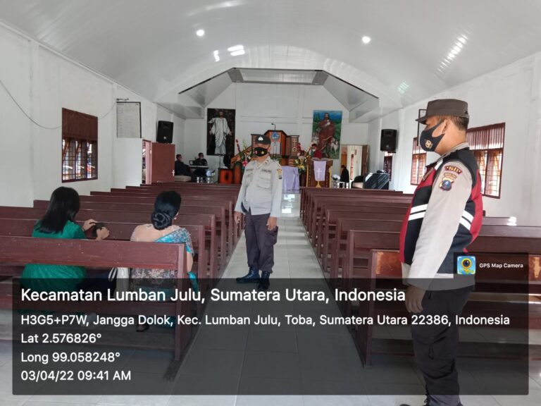 Polres Toba Patroli dan Monitoring Rumah  Ibadah Cegah Penularan Virus Covid 19