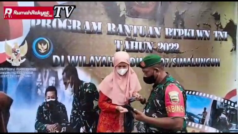 Kodim 0207 Simalungun Salurkan BLT Masyarakat di Koramil 17 Sidamanik