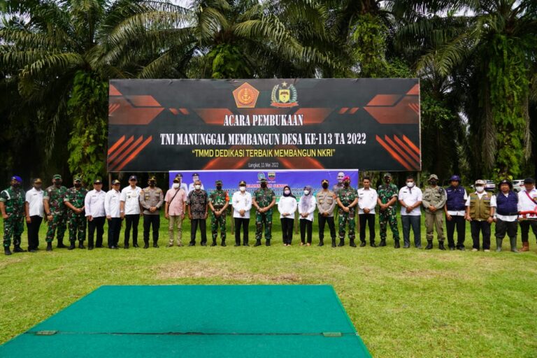 Danrem 022 / PT Buka TMMD KE- 113 TA 2022 di Wilayah Kodim 0203/Langkat