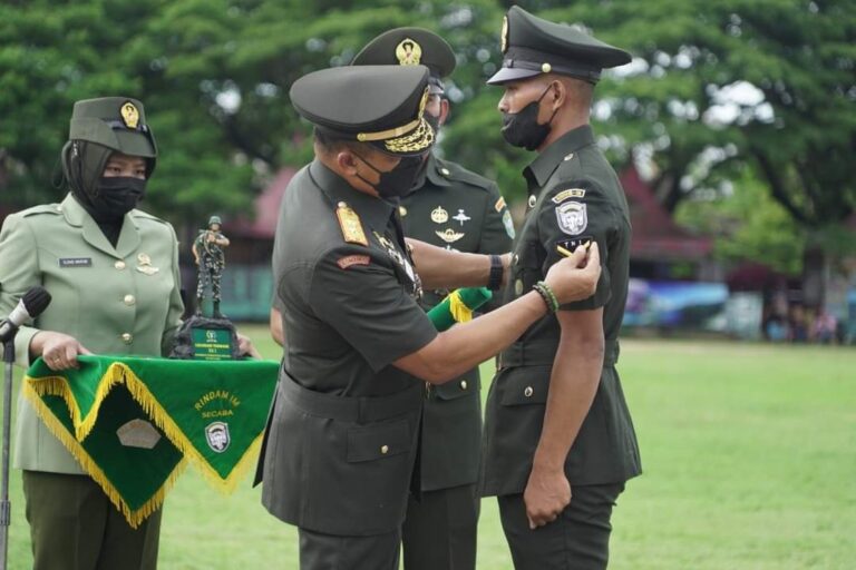 Pangdam IM Lantik 327 Bintara Diktukba TNI AD TA 2022