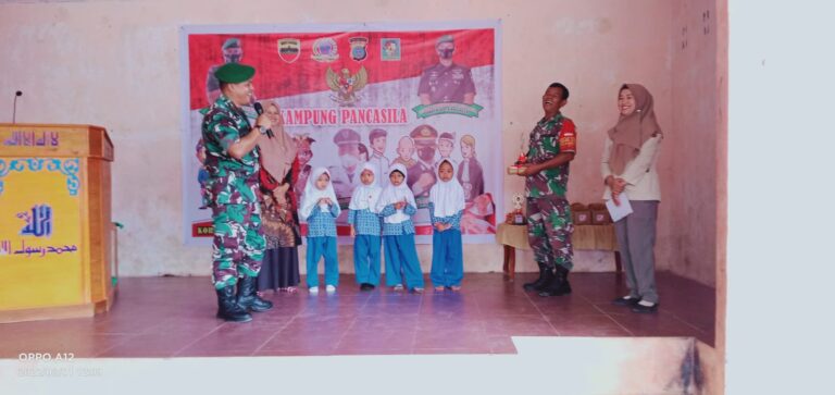 Koramil 16 PT Kukuhkan Kampung Pancasila Mekarsari