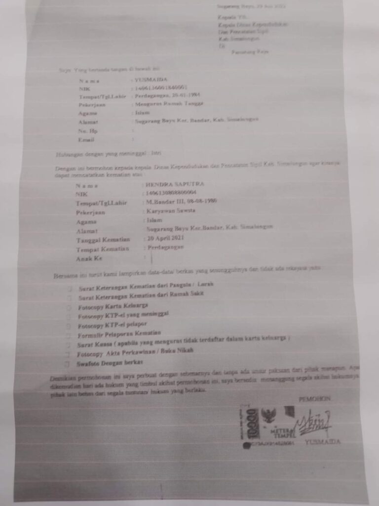 Pangulu Sugarang Bayu Terancam Dilapor Polisi Terbitkan Surat Kematian yang Masih Hidup