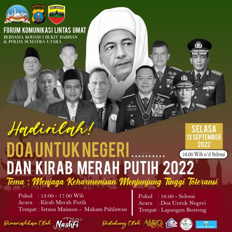 Forkopimda Sumut Gelar Kirab Merah Putih dan Doa Bersama