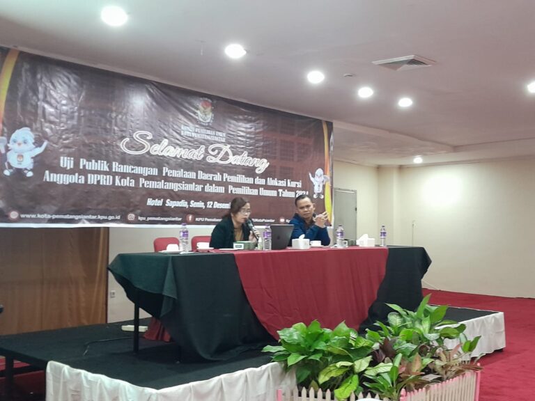 KPU Siantar Gelar Uji Publik Rancangan Dapil dan Alokasi Kursi Pemilu 2024