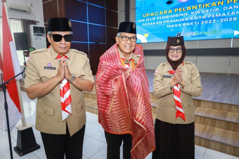 Ketua Mapicap Lantik Pengurus Kwarcab Gerakan Pramuka Pematang Siantar 2023-2028