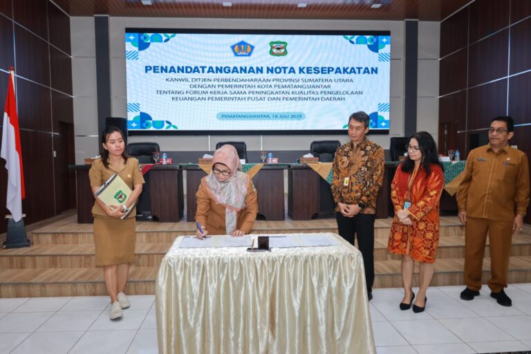 Pemko Siantar Dan Kanwil DJPb Tandatangani Nota Kesepakatan