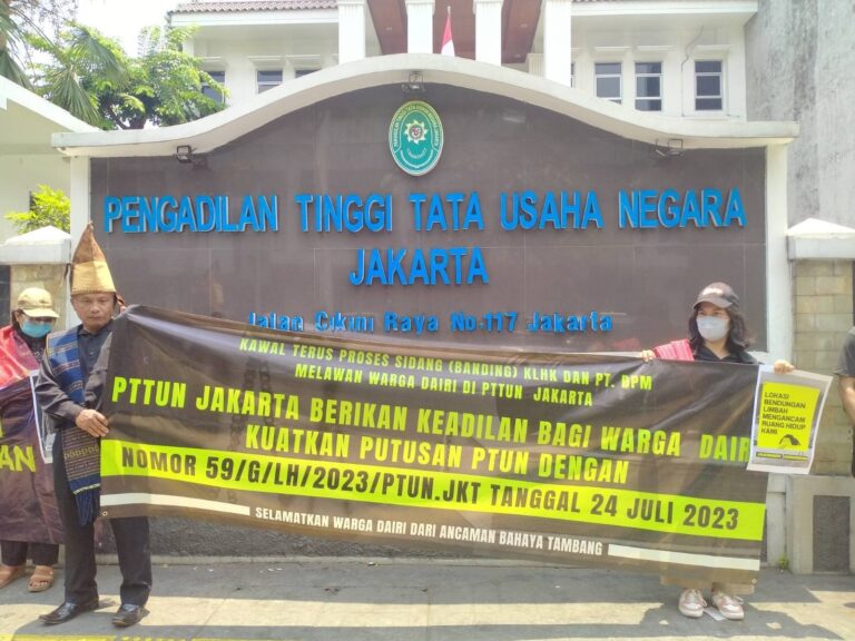 Keadilan Bagi Warga Dairi, Anak Rantau Dairi Aksi Desak Putusan PTUN Jakarta