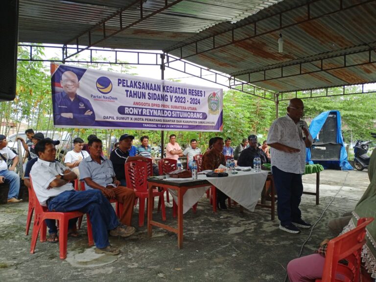 Anggota DPRD Sumut Rony Situmorang Reses Di Pematang Bandar