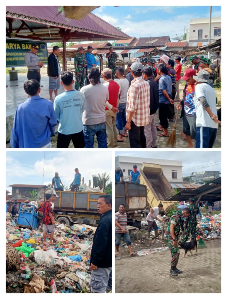 Koramil 15 Dolok Pardamean Gelar Karya Bakti Di Pasar Sibuntuon