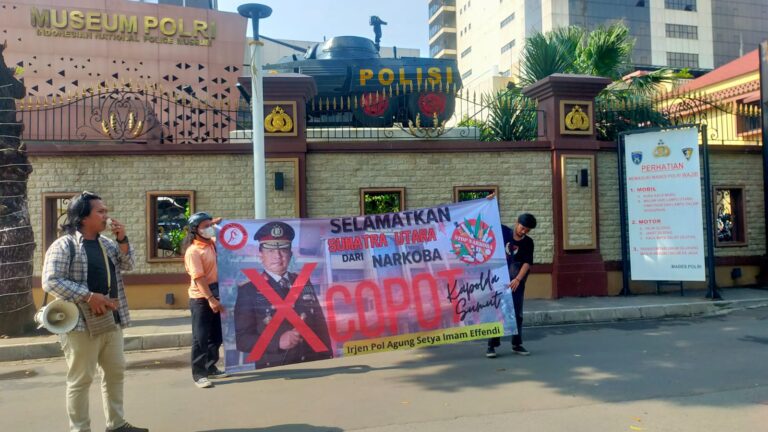Mahasiswa Sumut Kembali Aksi Copot Kapoldasu, Narkoba dan Judi Merajalela
