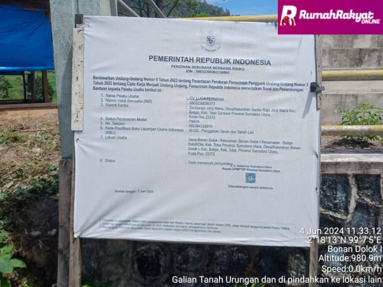 Galian C di Bonan Dolok Balige Diduga Tanpa Izin ESDM Sumut