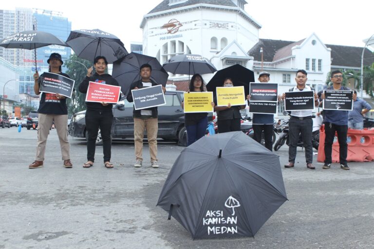 KKJ Sumut Aksi Kamisan Desak POMDAM I/BB Tetapkan Koptu HB Tersangka Pembunuhan Wartawan Rico Sempurna Pasaribu