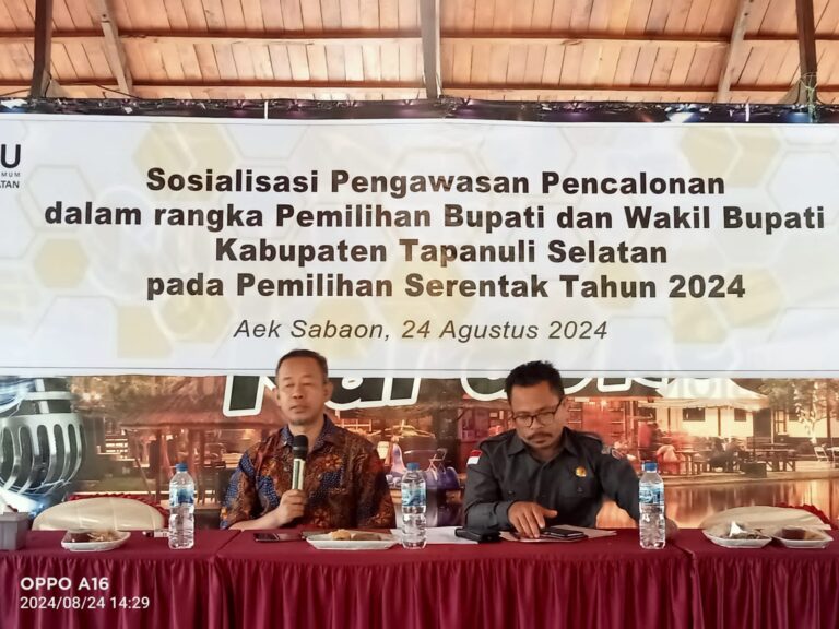 Cegah Pelanggaran, Bawaslu Tapsel Sosialisasikan Pengawasan Pencalonan