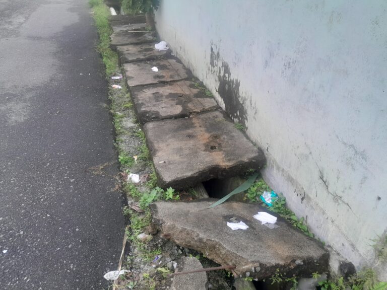 Sampah Bekas Mandi Capen HKI di Buang Sembarangan Dijalan