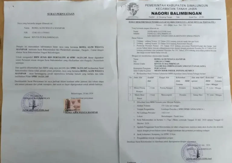 SPBU 14.221.245 Tanah Jawa, Layani Petani Pembeli Jeregen Sesuai Kesepakatan Bersama Muspika