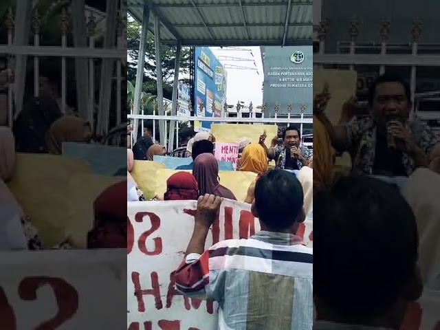 Massa Tani Tanah Gambus Aksi Ke Kanwil ATR/BPN Sumut