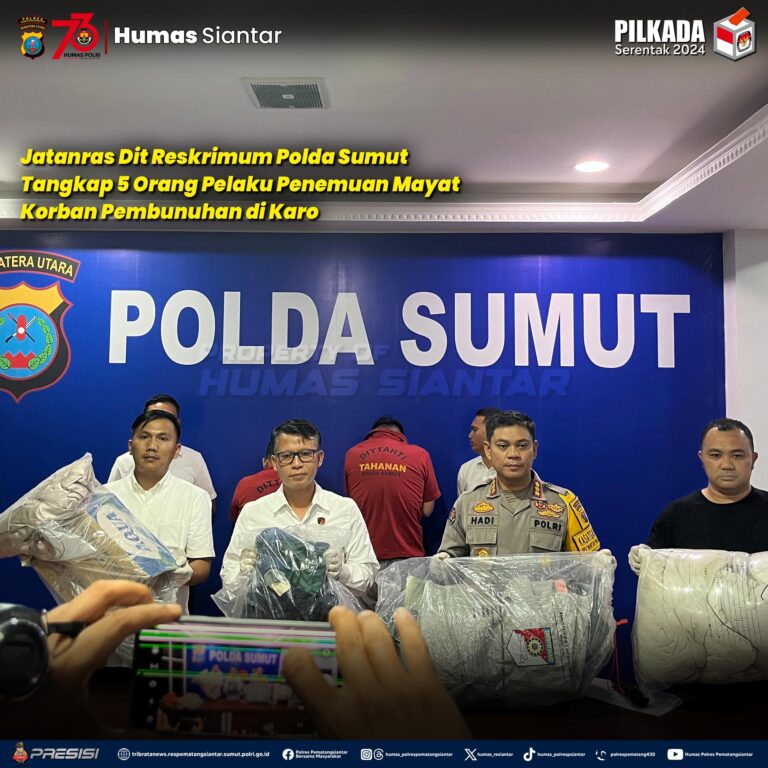 Tiga Pelaku Pembunuhan Gadis di Berastagi dan 2 Oknum Polisi Ditangkap
