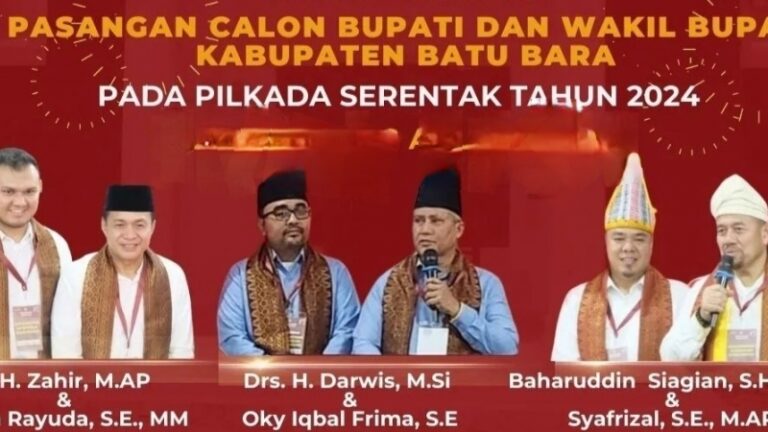 Pasangan Calon Darwis-Oky dan Bahar-Syafrizal Saling Klaim Unggul Pilkada Batu Bara