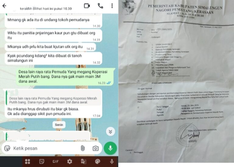 Musyawarah Koperasi Merah Putih Pematang Kerasaan Tidak Melibatkan Pemuda