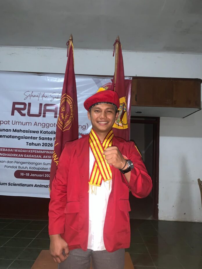 Foto : Ketua PMKRI Periode 2026/2027 Fransisco Mezgion Hutauruk