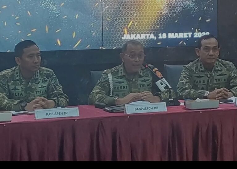 Mabes TNI Menahan 4 Anggota TNI Pelaku Penyiraman Air Keras Aktivis Kontras