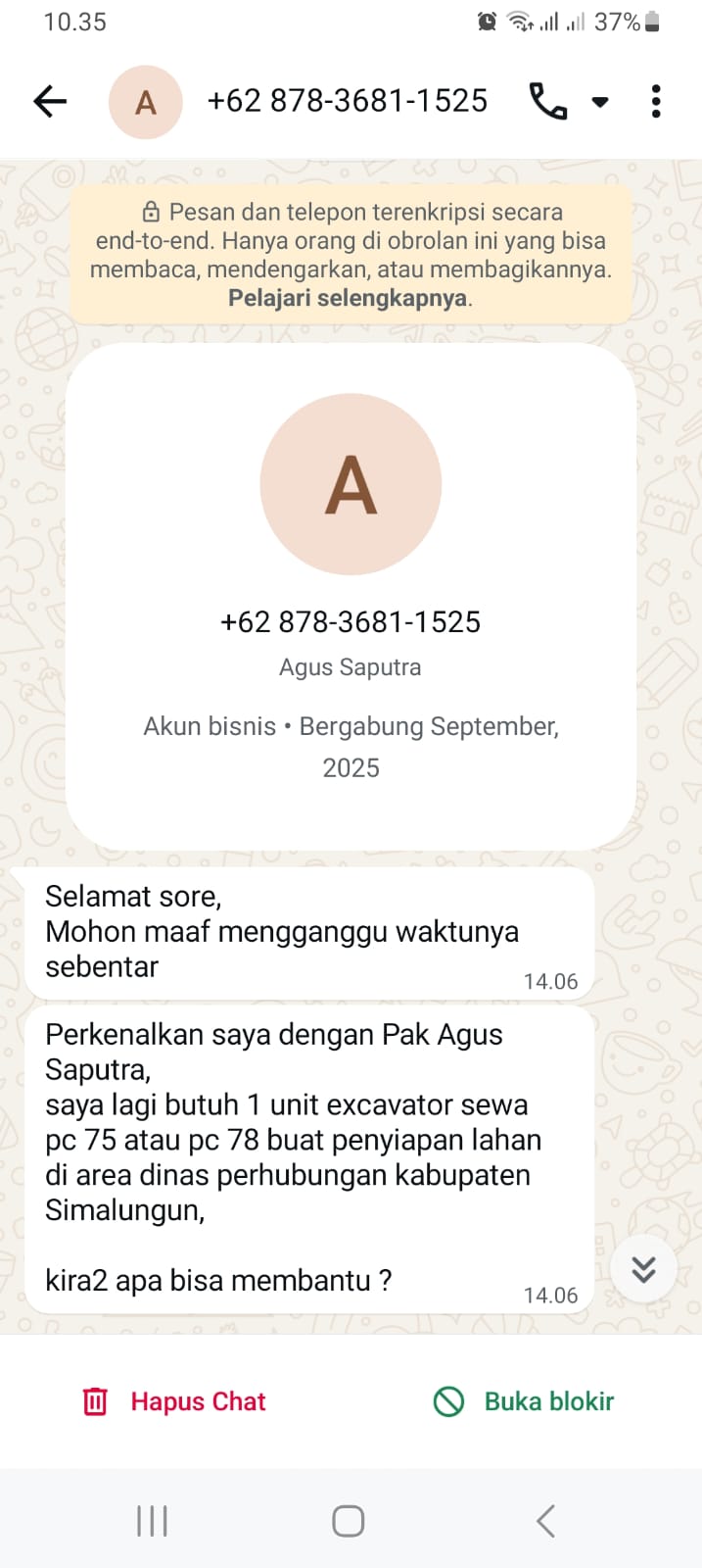 Modus Penipuan Sewa Rental Alat Proyek Beredar di Siantar Simalungun