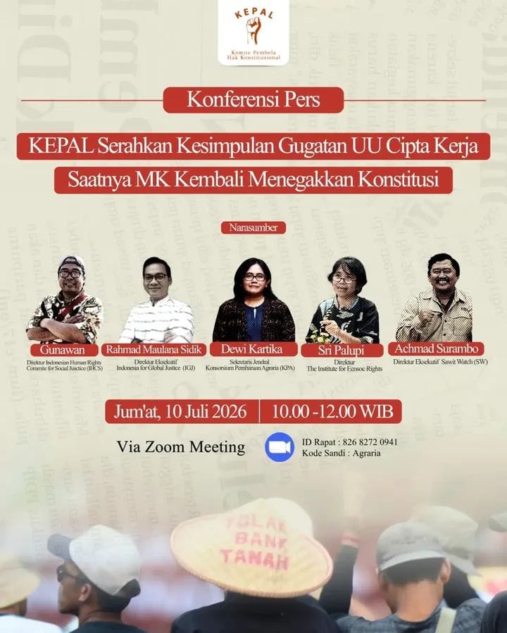 KEPAL Konferensi Pers Terkait Gugatan UU Cipta Kerja ke MK