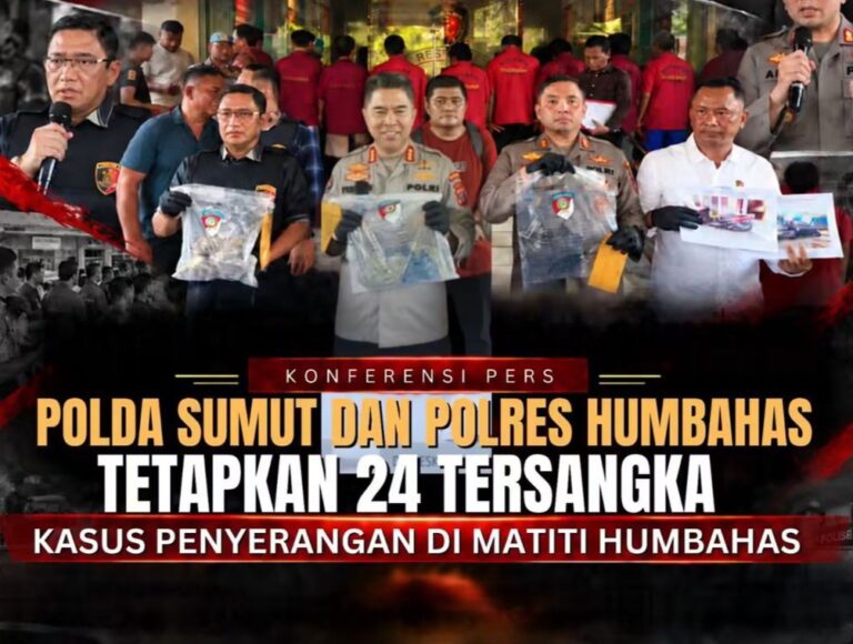 24 Orang Pihak Raja Bius Matiti Ditangkap Polda Sumut